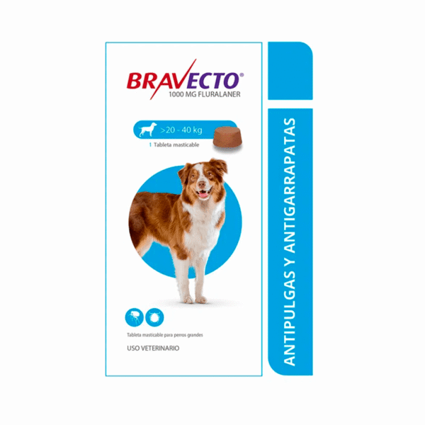 BRAVECTO 1000MG TAB/20 A 40K